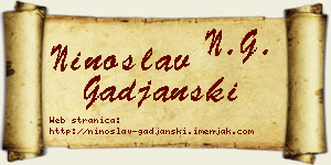 Ninoslav Gađanski vizit kartica